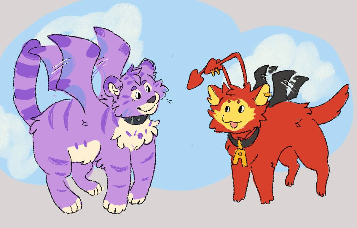 Art by @lynxfeathers on bluesky/instagram