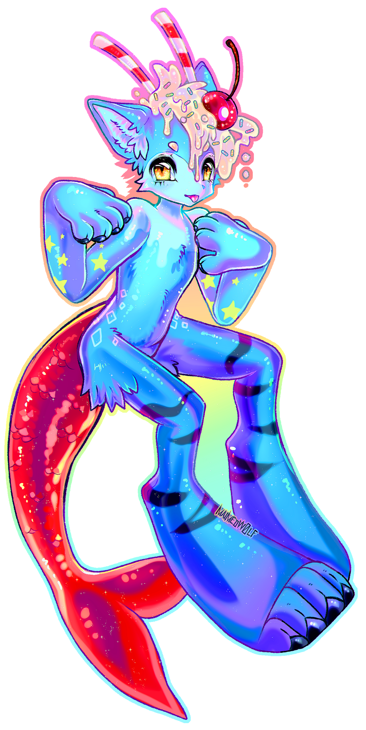 Art by @maimedwolf.bsky.social